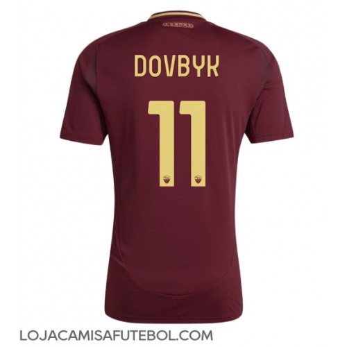 Camisa de Futebol AS Roma Artem Dovbyk #11 Equipamento Principal 2024-25 Manga Curta